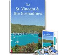 Saint Vincent Wooden Jigsaw Puzzle 500 Pieces, Indoor Activity | Puzzle gift for adults: home hobby for puzzle fans on weekends.