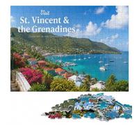 Saint Vincent Wooden Jigsaw Puzzle, Gift for Adults | For home use: Jigsaw Puzzle Gift - holiday gift for puzzle fans with screen-free home activity.