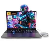 SAINTDISE - 15.6 inch laptop 16GB RAM LPDDR4 512GB SDD laptop Cerelon N5095 processor FHD 1920x1080 laptop PC with Touch ID, WiFi5, BT4.2, USB 3.0