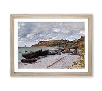 Sainte Adresse Beach By Claude Monet Classic Painting Framed Print | A3 Oak Framed Wall Art | Ready to Hang | Classic Beach Picture | Living Room Bedroom Lounge Office