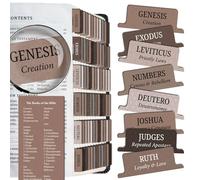 Saintilway Productions - Bible Tabs Premium Tear Resistant Bible Tabs - Easy to Apply, Laminated for Durability - Old & New Testament - Perfect for All Bibles - Bible Tabs for Women and Men (Beaver)