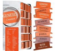 Saintilway Productions - Bible Tabs Premium Tear Resistant Bible Tabs - Easy to Apply, Laminated for Durability - Old & New Testament - Perfect for All Bibles - for Women and Men (Orange)
