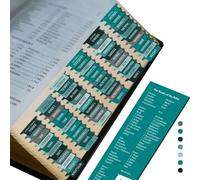Saintilway Productions Bible Tabs Tear-Resistant, Easy to Apply, Laminated for Durability, Old & New Testament, Perfect for All Bibles, for Women and Men (Teal)