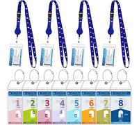 Saintrygo 12 Pack Cruise Lanyards for Ship Card Retractable Badge Reel Waterproof Cruise Luggage Tag Holder Essentials Must Haves for Celebrity Ticket(Simple)