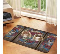 Saints and Sinners Pet Absorbent Leather Tablecloth 30x45cm with Non-Slip Rubber Base for Cats and Dogs