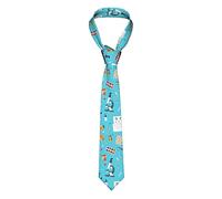 SAINV Cartoon Medicine Pattern Men'S Tie 8x145cm, Anti-Flutter Buckle Design, Easy Care, Suitable For Daily Work Wedding Father'S Day Gift, Black, One Size, Black, One Size