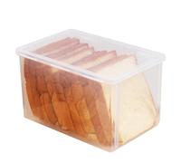 Saipart Airtight Bread Storage Containers Bread Box Plastic Reusable Loaf Cake Clear Bread Dispenser Freshest Bread Bin