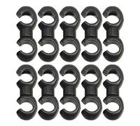 Saipe 10 Pcs Bike Cable Clasps Bicycle Rotatable S-Hook Clips for Brake Cable MTB Bike Road Bicycle