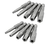 Saipe 10 Pieces Magnetic Pentagon Head Screwdriver Bits Set 1/4 Inch Hex Shank Security Tamper Proof Pentagonal Drive Bit Five-Sided Figure Screw Driver Drill Bit for Electric Hand Screwdrivers, 50mm