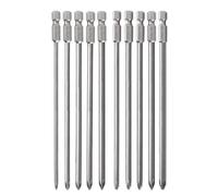Saipe 10pcs Magnetic Phillips Screwdriver Bit Set 8"(200mm) Extra Long Cross Head Screw Driver Bits S2 Steel 1/4 Inch Hex Shank Impact Phillips Drill Bit PH2 Screwdriver Power Bits (5*PH1+ 5*PH2)
