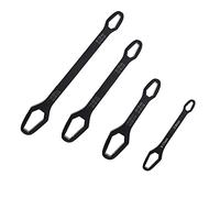 Saipe 4pcs Universal Multifunctional Wrenches Set Adjustable Double-Head Torx Wrench Self-Tightening Spanner Hand Tools for 3mm-22mm Nuts