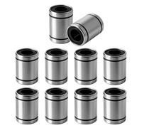 Saipor 10Pcs LM8UU Linear Ball Bearings 8mm Bore Linear Motion Bushing Carbon Steel Double Side Rubber Sealed LM8UU Bearing Rod Liner Shaft Parts for CNC Machine 3D Printer Linear Rail Guide