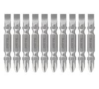 Saipor 10pcs PH2/SL6 Double Ended Screwdriver Bit, #2 Phillips/No. 6 Slotted Screwdriver Drill Bits Set, Magnetic 1/4 Hex Double End Screw Driver Bits for Drill, 50mm/ 2inch Long