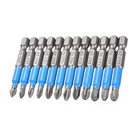Saipor 12-Piece Magnetic Phillips Pozidriv Screwdriver Bit Set PH/PZ Bits 1/4 Inch Hex Shank Screwdriver Drill Bit Accessories Drill and Screwdriver Length 50 mm