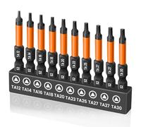 Saipor 13-Piece Triangle Screwdriver Bit Set, 50 mm Long Magnetic Triangle Bit Set, 1/4 Inch Hex Shank S2 Steel Triangular Screwdriver Bits Set for Cordless Screwdriver, TA12-TA30
