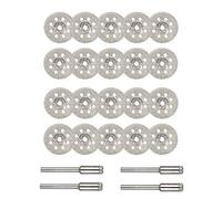 Saipor 20pcs 22mm Diamond Cutting Wheel Off Discs For Dremel Rotary Tool