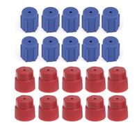 Saipor 20pcs/2Sets R134a Valve Caps 3mm & 16mm A/C Cap Air Conditioning Service AC System Charging Port Caps (10pcs Red High & 10pcs Blue Low)