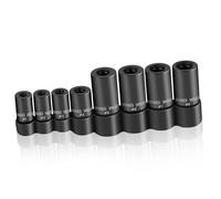 Saipor 8pcs Tap Socket Set, 1/4" & 3/8" Square Drive Tap Sockets Adapter