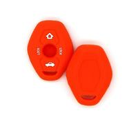SAIQIAFC For BMW Straight 2-button For BMW Motorcycle Silicone Key Protection Bag Case Multi-color Key Accessories-Orange color