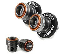 SAIQIAFC For KTM 690 SMC Duke 690 DUKE690 690SMC SMC R 2008-2022 2023 2024 Motorcycle Swingarm Spools Slider Stand Screws Valve Caps-A-Orange(2PCS)