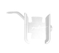 SAIQIAFC Motorcycle Phone Mount 360° Rotatable Motorbike Phone Holder For Bajaj Pulsar 125 150 180 200 160 NS Rs Phone Holder Handlebar Mirrors Stand Bracket-Mirror Type Silver