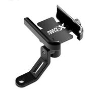 SAIQIAFC Motorcycle Phone Mount 360° Rotatable Motorbike Phone Holder For Harley Softail Fat Boy Road Glide 114 FLFB FLFBS Street Bob Phone Holder Handlebar Mirrors Stand Bracket-Mirror Black