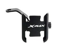 SAIQIAFC Motorcycle Phone Mount 360° Rotatable Motorbike Phone Holder For Yamaha XMAX XMAX125 XMAX250 XMAX300 125 250 Phone Holder Handlebar Mirrors Stand Bracket-Mirror Type Black