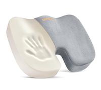 SAIREIDER Seat Cushions for Office Chairs, Memory Foam Coccyx Cushion Pads for Tailbone Pain, Sciatica Relief Pillow, Car Seat Cushion, Correct Sitting Posture (Grey)