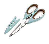Sairps Left Handed Scissors - Multifunctional, Heavy Duty for Meat & Poultry, Safe Food Scissors - Stainless Steel