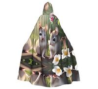 SAISAIXU Mouse In Love Hooded Cape. Unisex, Festive And Fun Cape For Themed Parties, Halloween And Special Occasions, One Size Fits All.