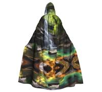 SAISAIXU Waterfall Views Hooded Cape. Unisex, Festive And Fun Cape For Themed Parties, Halloween And Special Occasions, One Size Fits All.