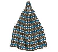 SAISAIXU White-Golden Fish Hooded Cape. Unisex, Festive And Fun Cape For Themed Parties, Halloween And Special Occasions, One Size Fits All.