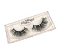 Saisifen 3D Faux Mink Lashes 18mm 3 Pairs, Fluffy Wispy False Eyelashes Natural Dramatic Volume Handmade Layered Lashes Reusable Strip Lashes 3DH13