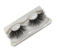 Saisifen 5D Faux Mink Lashes 25mm 3 Pairs, Dramatic Fluffy Volume Lashes Long Thick Handmade Layered Strip False Eyelashes for Party Makeup 5D36