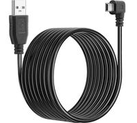 SAISN Mini USB Charging Cable 90 Degree 5M for Dash Cam - USB A 2.0 Male to Left Angle Mini USB Male Cable for Driving Recorder