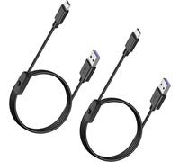 SAISN USB Type C Switch Charging Cable 2 Pack USB A to USB C Male to Male Power Cord with 501 On Off Switch USB to USB-C Adapter Wire for LED Desk Lamp, USB Fan, LED Strips Lighting, 3 Feet