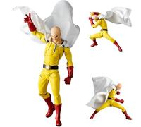 Saitama Figure - 15CM Super Action Statue Fighting Posture Movable Joints Character Model with Accessories Desktop Decoration Collectible Gifts for Fans