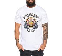 Saitama Gym - Men's T-Shirt Son Ruffy Luffy Saitama One Dragon Goku Ball Vegeta Punch Man Piece, Größe2:Small, Farbe2:White