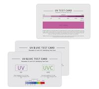 SaiTech IT 2 Pack UV & UVC Test Card & UV Intensity Test Card | 3-in-1 UV Test Card | UVA & UVC Light Identifying Card | UV Bulb & LED Intensity Reading Card | UV Dosage Indicator Card | UVB Tester