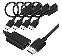 SaiTech IT 4 Pack 19 Pin Male to Female HDMI Extension Cable Support 4K 1080P HDMI Extender Adapter Compatible for TV Stick DVD HDTV LCD HD TV - (1FT, Black)