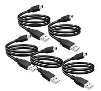 SaiTech IT 5 Pack USB 2.0 A to Mini 5 pin B Cable for External HDDS/Camera/Card Readers/MP3 Player-Black -35cm(1 feet)