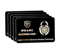 SaiTech IT RFID Blocking Cards Protect Your Entire Wallet, Purse, and Cards from NFC Contactless Theft Wallet for Men & Women-PL Black, Black, 5 Pcs Black, Rfid