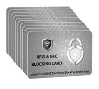 SaiTech IT RFID Blocking Cards Protect Your Entire Wallet, Purse, and Cards from NFC Contactless Theft Wallet for Men & Women- PL Silver, Silver, 10 Pieces Silver, Rf