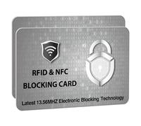 SaiTech IT RFID Blocking Cards Protect Your Entire Wallet, Purse, and Cards from NFC Contactless Theft Wallet for Men & Women- PL Silver, Silver, 2 Pcs Silver, Rf
