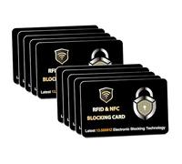 SaiTech IT RFID Blocking Cards Protect Your Entire Wallet, Purse, and Cards from NFC Contactless Theft Wallet for Men & Women-PL Black, Black, 10 Pcs Black, Rfid