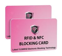 SaiTech IT RFID Blocking Cards Protect Your Entire Wallet, Purse, and Cards from NFC Contactless Theft Wallet for Men & Women - Pink, Pink, 2 Pcs Pink, Rf