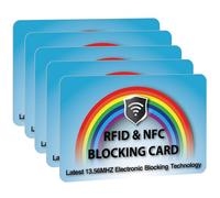 SaiTech IT RFID Blocking Cards Protect Your Entire Wallet, Purse, and Cards from NFC Contactless Theft Wallet for Men & Women (Rainbow), Rainbow, 5 Pcs Rainbow, Rfid