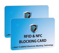 SaiTech IT RFID Blocking Cards Protect Your Entire Wallet, Purse, and Cards from NFC Contactless Theft Wallet for Men & Women - Sky Blue, Sky Blue, 2 Pcs Sky Blue, Rf