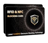 SaiTech IT RFID Blocking Cards Protect Your Entire Wallet, Purse, and Cards from NFC Contactless Theft Wallet for Men & Women - WG Black, Black, 2 Pcs Black, Rf