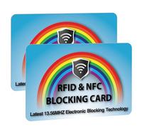 SaiTech IT RFID Blocking Cards Protect Your Entire Wallet, Purse, and Cards from NFC Contactless Theft Wallet for Men & Women (Rainbow), Rainbow, 2 Pcs Rainbow, Rfid